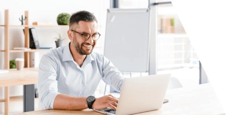 person working on laptop